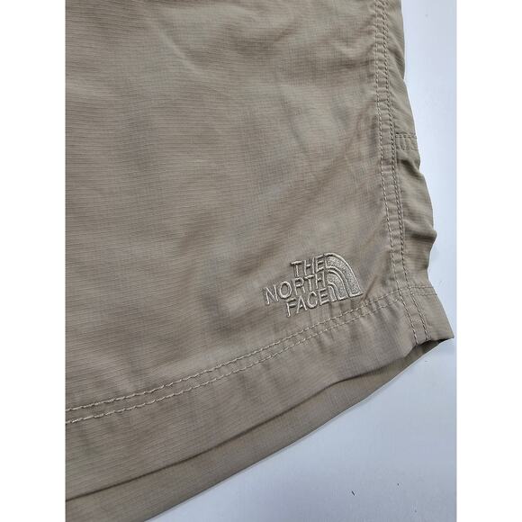 North face size 34 nylon packable zip pocket shorts beige lightweight khaki - Picture 3 of 9